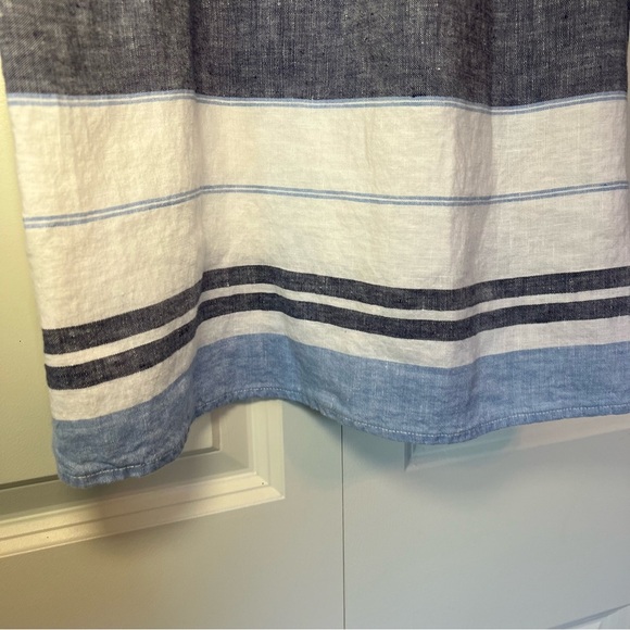 Artisan NY Dress Women's Sz S 100% Linen Blue Sleeveless Summer Cool Beach Coast - Picture 9 of 10